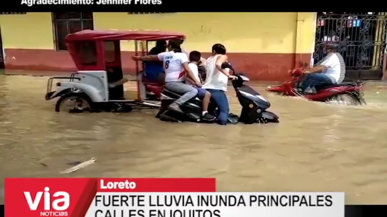 Fuerte lluvia inundó principales calles de Iquitos Fuerte lluvia inundó principales calles de Iquitos