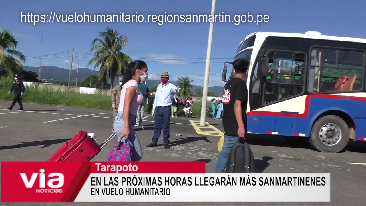 En las próximas horas llegarán más sanmartinenses a Tarapoto En las próximas horas llegarán más sanmartinenses a Tarapoto