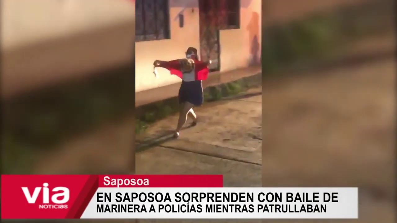 Saposoa: brindan homenaje con marinera a policías que patrullaban durante cuarentena Saposoa: brindan homenaje con marinera a policías que patrullaban durante cuarentena
