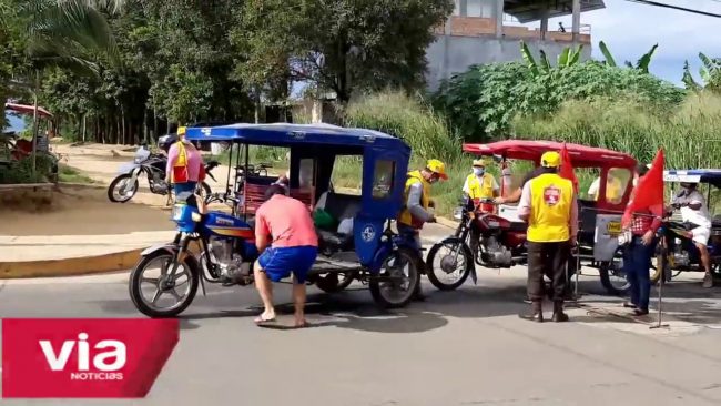 Tarapoto: realizan control estricto y desinfección de vehículos y personas Tarapoto: realizan control estricto y desinfección de vehículos y personas