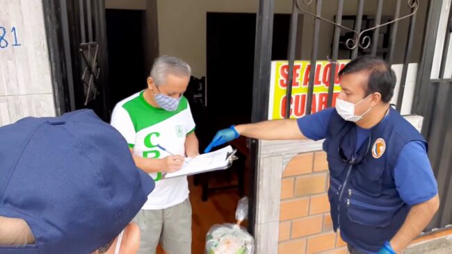 Entregan alimentos a pacientes covid en La Banda de Shilcayo Entregan alimentos a pacientes covid en La Banda de Shilcayo