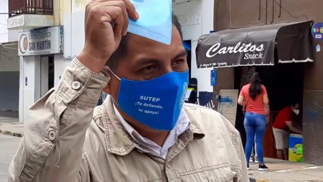 Tarapoto: secretario regional del Sutep solicita garantías personales para él y otros dirigentes Tarapoto: secretario regional del Sutep solicita garantías personales para él y otros dirigentes