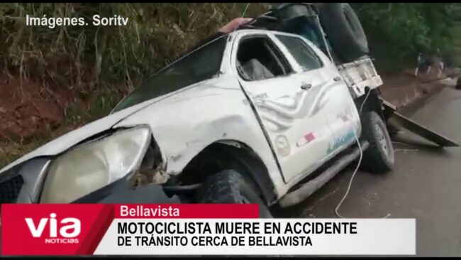 Motociclista muere en accidente  de tránsito cerca de Bellavista