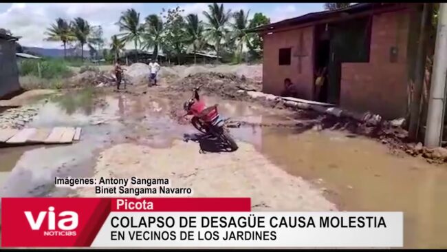 Colapso de desagüe causa molestia en vecinos de AA.HH Los Jardines Colapso de desagüe causa molestia en vecinos de AA.HH Los Jardines