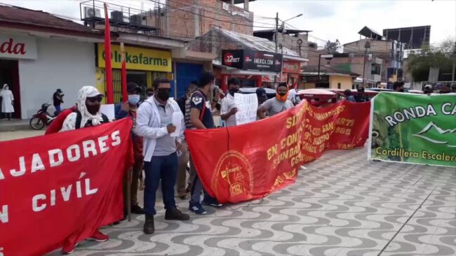 Ronderos se movilizan contra el tribunal constitucional y en defensa de la Cordillera Escalera