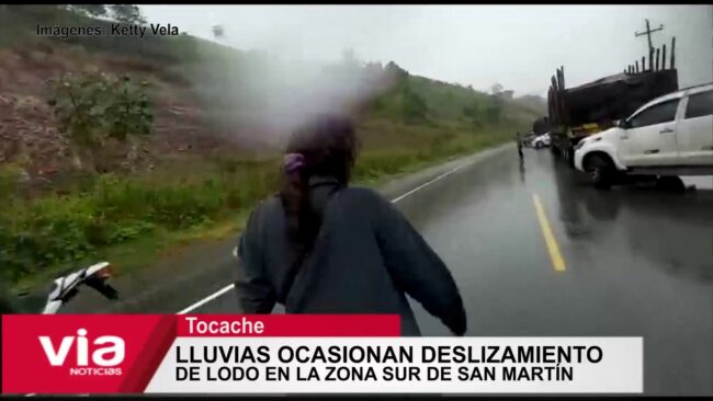 Intensas lluvias ocasionan deslizamiento de lodo en Tocache Intensas lluvias ocasionan deslizamiento de lodo en Tocache