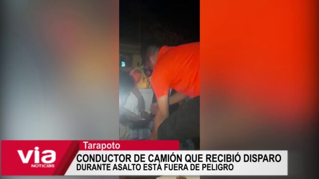 Conductor de camión que recibió disparo durante asalto está fuera de peligro