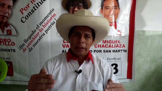 Candidato presidencial Pedro Castillo recorre la ciudad junto a aspirantes al Congreso Candidato presidencial Pedro Castillo recorre la ciudad junto a aspirantes al Congreso