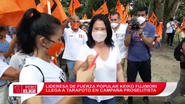 Lideresa de fuerza popular Keiko Fujimori llega a Tarapoto en campaña proselitista Lideresa de fuerza popular Keiko Fujimori llega a Tarapoto en campaña proselitista