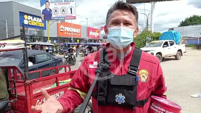 Bomberos de Tarapoto realizan colecta en las calles pro implementación Bomberos de Tarapoto realizan colecta en las calles pro implementación