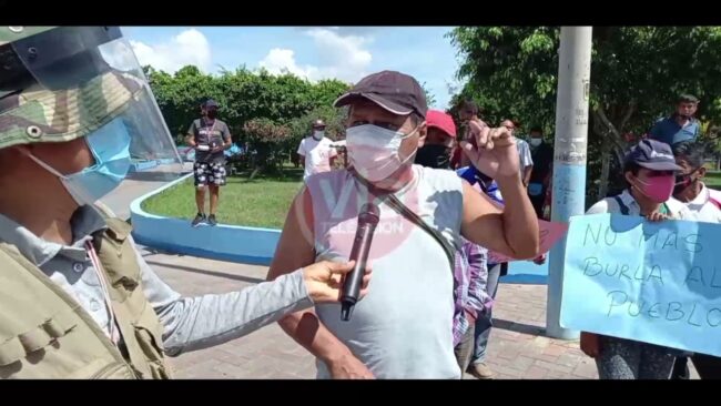 Bellavista: pobladores se mantienen en pie de lucha en el frontis de la municipalidad Bellavista: pobladores se mantienen en pie de lucha en el frontis de la municipalidad