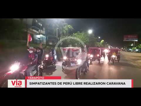 Simpatizantes de Perú Libre realizaron caravana en Tarapoto Simpatizantes de Perú Libre realizaron caravana en Tarapoto