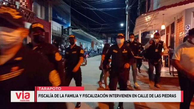 Fiscalía de la familia y fiscalización intervienen en calle de las piedras Fiscalía de la familia y fiscalización intervienen en calle de las piedras