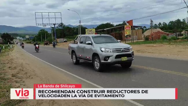 Recomiendan construir reductores de velocidad en la vía de evitamiento Recomiendan construir reductores de velocidad en la vía de evitamiento