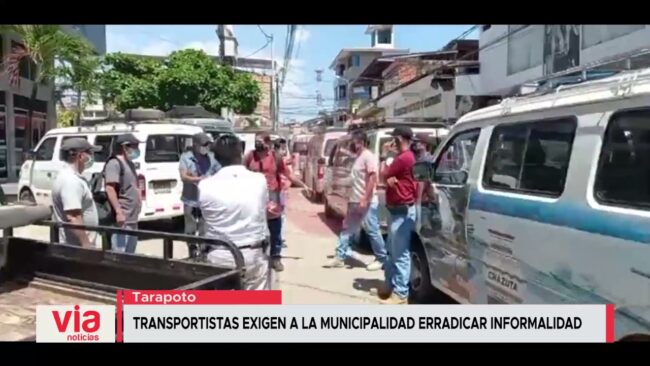 Transportistas de Tarapoto exigen a la municipalidad erradicar informalidad Transportistas de Tarapoto exigen a la municipalidad erradicar informalidad
