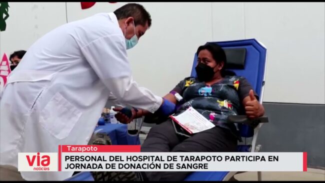 Personal del hospital de Tarapoto participa en jornada de donación de sangre
