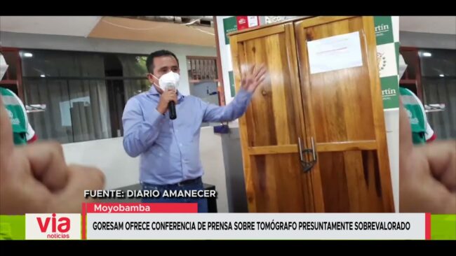 GORESAM ofrece conferencia de prensa sobre tomógrafo presuntamente sobrevalorado GORESAM ofrece conferencia de prensa sobre tomógrafo presuntamente sobrevalorado
