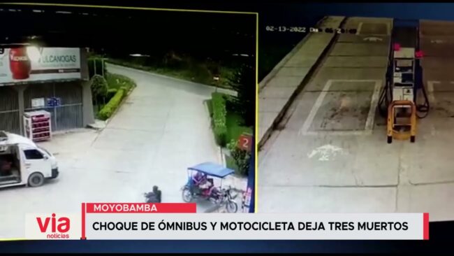 Moyobamba: choque de ómnibus y motocicleta deja tres muertos Moyobamba: choque de ómnibus y motocicleta deja tres muertos