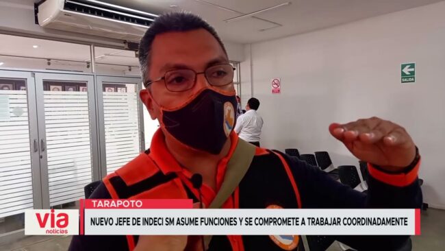 Nuevo jefe de INDECI SM asume funciones y se compromete a trabajar coordinado Nuevo jefe de INDECI SM asume funciones y se compromete a trabajar coordinado