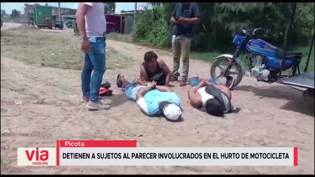 Detienen a sujetos al parecer involucrados en el hurto de motocicleta Detienen a sujetos al parecer involucrados en el hurto de motocicleta