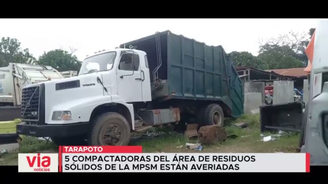 5 compactadoras del área de Residuos Sólidos de la MPSM están averiadas 5 compactadoras del área de Residuos Sólidos de la MPSM están averiadas