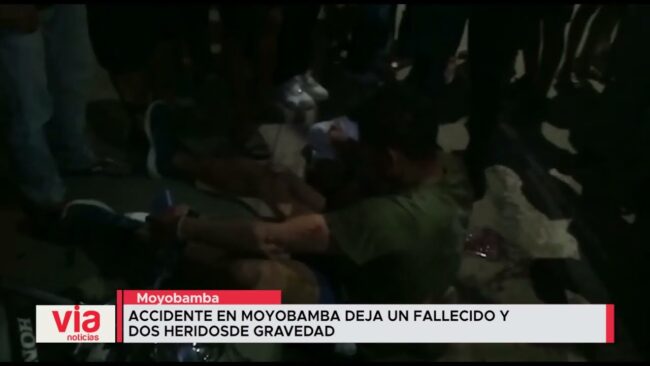 Accidente en Moyobamba deja un fallecido y dos heridos de gravedad Accidente en Moyobamba deja un fallecido y dos heridos de gravedad