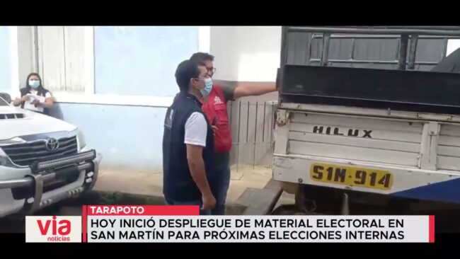 Hoy inició despliegue de material electoral en San Martín para próximas elecciones internas