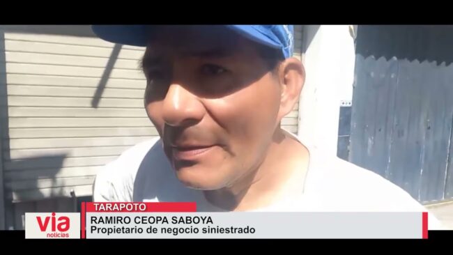 Incendio en renovadora de calzados en Tarapoto Incendio en renovadora de calzados en Tarapoto