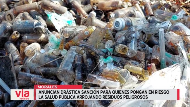 Anuncian drástica sanción para quienes pongan en riesgo la salud publica arrojando residuos peligrosos Anuncian drástica sanción para quienes pongan en riesgo la salud publica arrojando residuos peligrosos