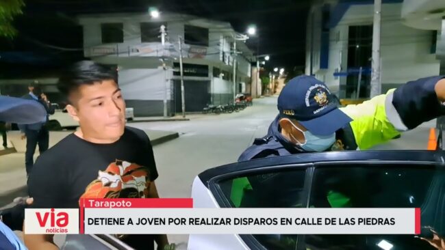 Detienen a joven por realizar disparos en calle de las piedras Detienen a joven por realizar disparos en calle de las piedras