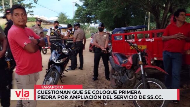 Cuestionan que se coloque primera piedra por ampliación del servicio de SS.CC. Cuestionan que se coloque primera piedra por ampliación del servicio de SS.CC.