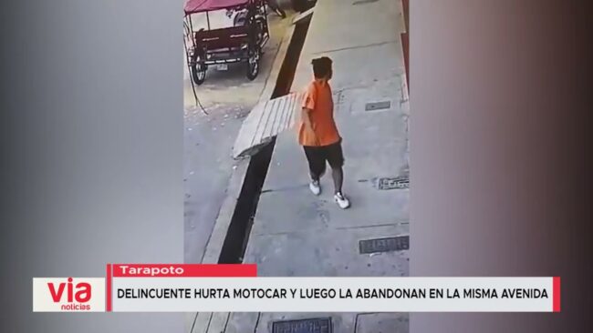 Delincuente hurta motocar y luego la abandonan en la misma avenida Delincuente hurta motocar y luego la abandonan en la misma avenida