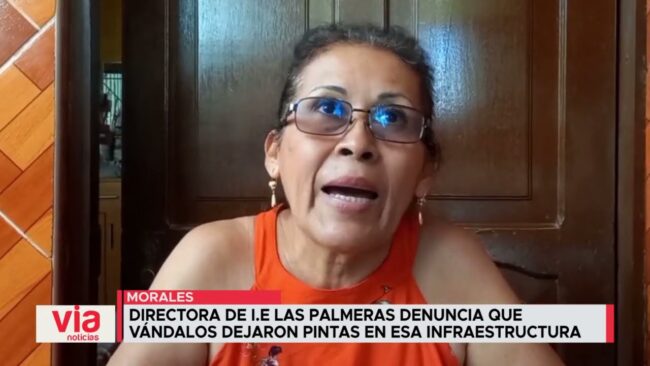 Directora de I.E Las Palmeras denuncia que vándalos dejaron pintas en esa infraestructura Directora de I.E Las Palmeras denuncia que vándalos dejaron pintas en esa infraestructura