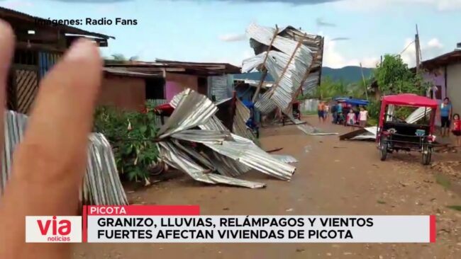 Granizo, lluvias, relámpagos y vientos fuertes afectan viviendas de Picota Granizo, lluvias, relámpagos y vientos fuertes afectan viviendas de Picota