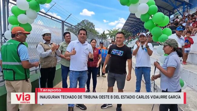 Inauguran techado de tribuna Oeste  B del estadio Carlos Vidaurre García