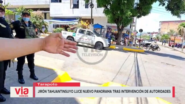 Jirón Tahuantinsuyo luce nuevo panorama tras intervención de autoridades Jirón Tahuantinsuyo luce nuevo panorama tras intervención de autoridades