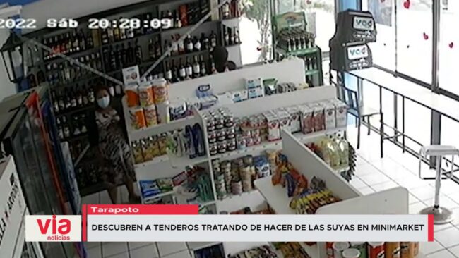 Descubren a tenderos tratando de hacer de las suyas en minimarket Descubren a tenderos tratando de hacer de las suyas en minimarket