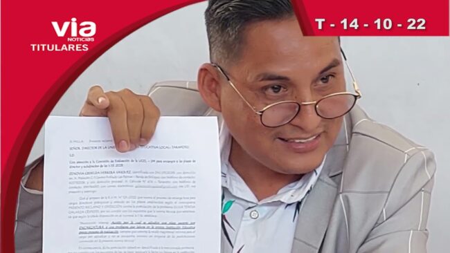 Titulares viernes 14 de octubre del 2022 – VIA Noticias de Tarapoto Titulares viernes 14 de octubre del 2022 – VIA Noticias de Tarapoto