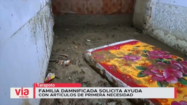 Familia damnificada solicita ayuda con artículos de primera necesidad Familia damnificada solicita ayuda con artículos de primera necesidad
