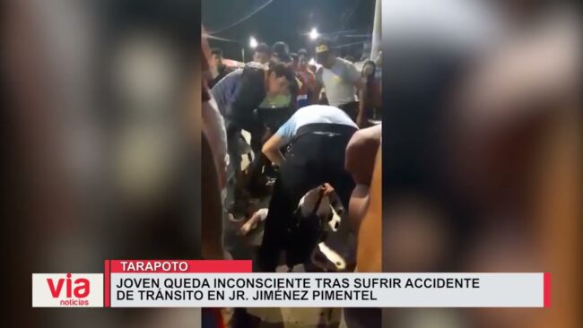 Joven queda inconsciente tras sufrir accidente de tránsito en Jr. Jiménez Pimentel Joven queda inconsciente tras sufrir accidente de tránsito en Jr. Jiménez Pimentel