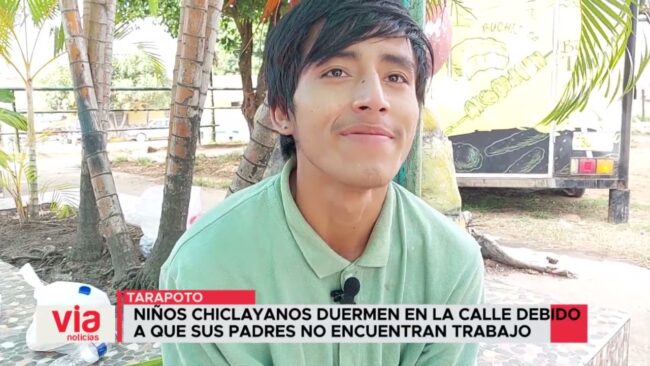Niños chiclayanos duermen en la calle debido a que sus padres no encuentran trabajo