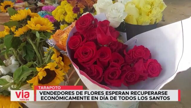 Vendedores de flores esperan recuperarse económicamente en Día de todos los Santos Vendedores de flores esperan recuperarse económicamente en Día de todos los Santos