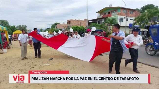 Realizan marcha por la paz en el centro de Tarapoto Realizan marcha por la paz en el centro de Tarapoto