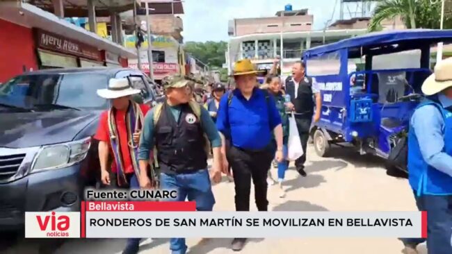 Ronderos de San Martín se movilizan en Bellavista
