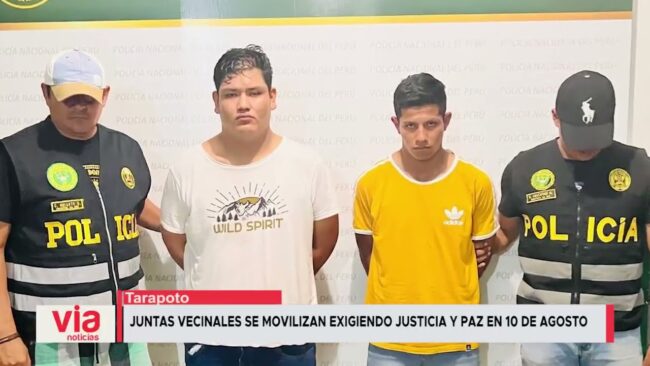 Juntas Vecinales se movilizan exigiendo justicia y paz en 10 de Agosto