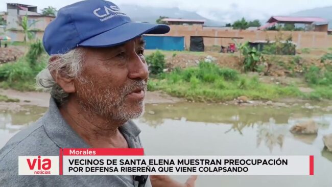 Vecinos de Santa Elena muestran preocupación por defensa ribereña que viene colapsando