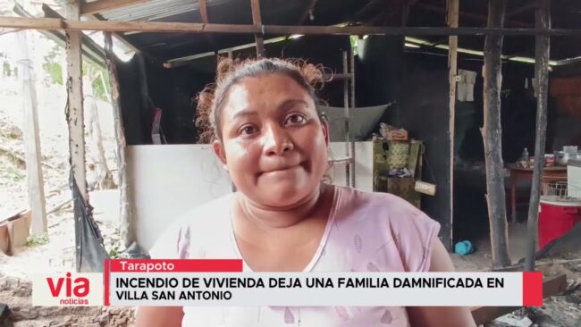 Incendio de vivienda deja una familia damnificada en Villa San Antonio