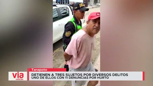Detienen a tres sujetos por diversos delitos uno de ellos con 11 denuncias por hurto Detienen a tres sujetos por diversos delitos uno de ellos con 11 denuncias por hurto