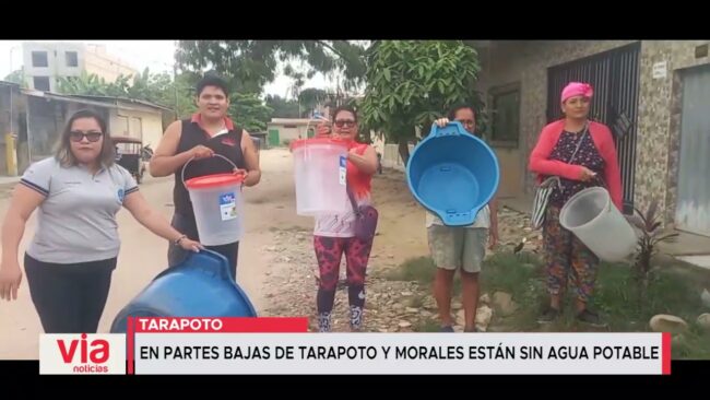 En partes bajas de Tarapoto y Morales están sin agua potable En partes bajas de Tarapoto y Morales están sin agua potable