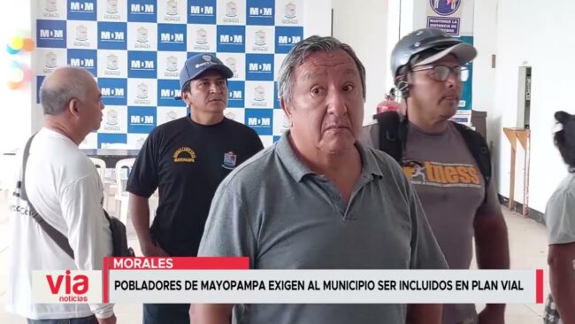 Pobladores de Mayopampa exigen al municipio ser incluidos en plan vial Pobladores de Mayopampa exigen al municipio ser incluidos en plan vial